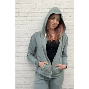 Hoodie Womens Medium *Runs Small* 100% Organic Cotton Jade Beachy L'oved Baby